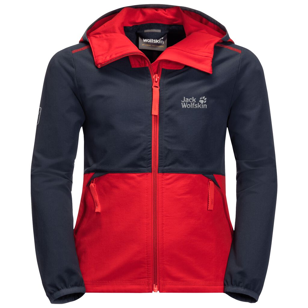 Jack Wolfskin TURBULENCE softshell μπουφαν παιδικά κοκκινα | GR8480582